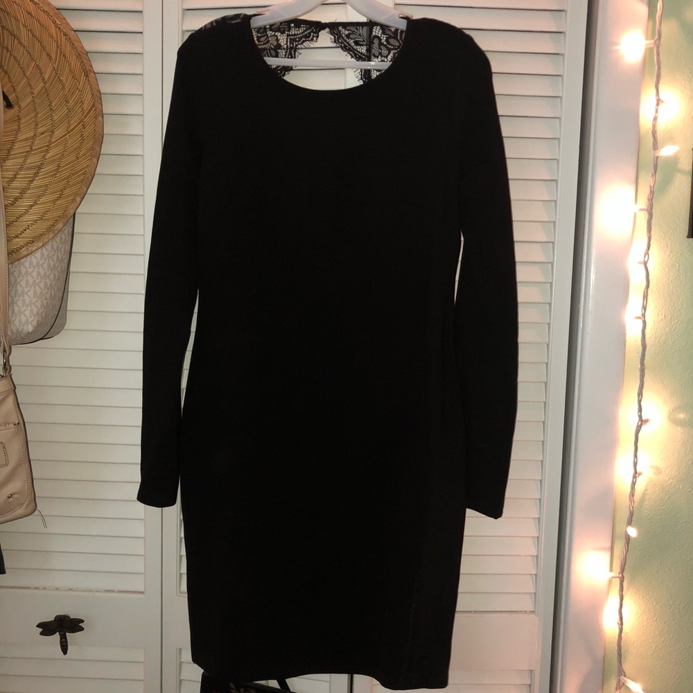 Lulu black lace dress